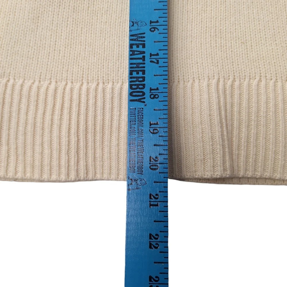 Ann Taylor XS Cream Wool‎ Cashmere Lace-Up  Criss-Cross Tie Long-Sleeve Sweater - Picture 10 of 10